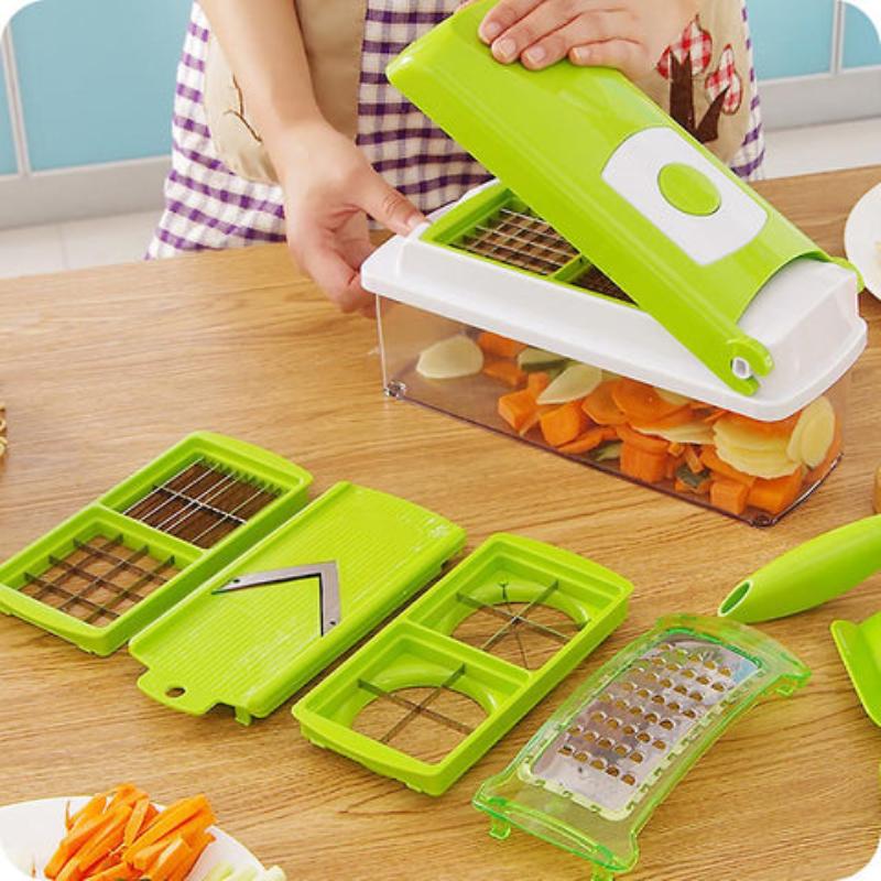 12-in-1 Vegetable Slicer for Fast Food Prep – Multi-Function Kitchen Cutter for Chopping, Slicing and Dicing - Our Family House