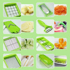 12-in-1 Vegetable Slicer for Fast Food Prep – Multi-Function Kitchen Cutter for Chopping, Slicing and Dicing - Our Family House