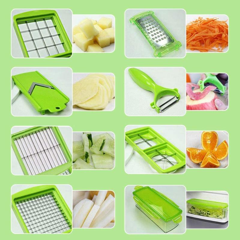 12-in-1 Vegetable Slicer for Fast Food Prep – Multi-Function Kitchen Cutter for Chopping, Slicing and Dicing - Our Family House