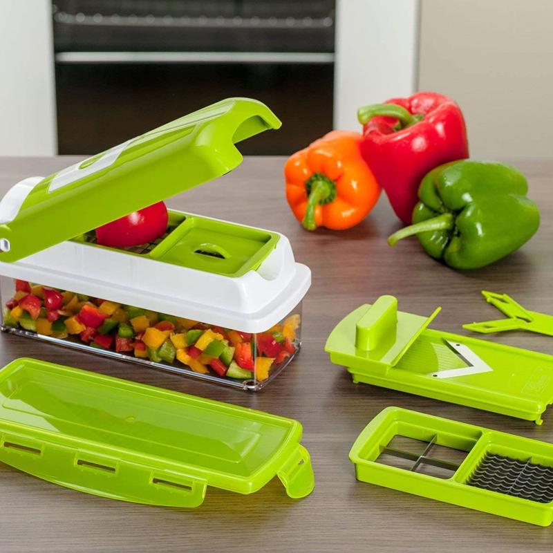 12-in-1 Vegetable Slicer for Fast Food Prep – Multi-Function Kitchen Cutter for Chopping, Slicing and Dicing - Our Family House