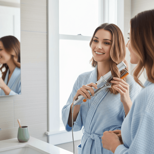 2-in-1 Rotating Hair Brush – Auto-Spin Styling Smoothing & Straightening - Our Family House