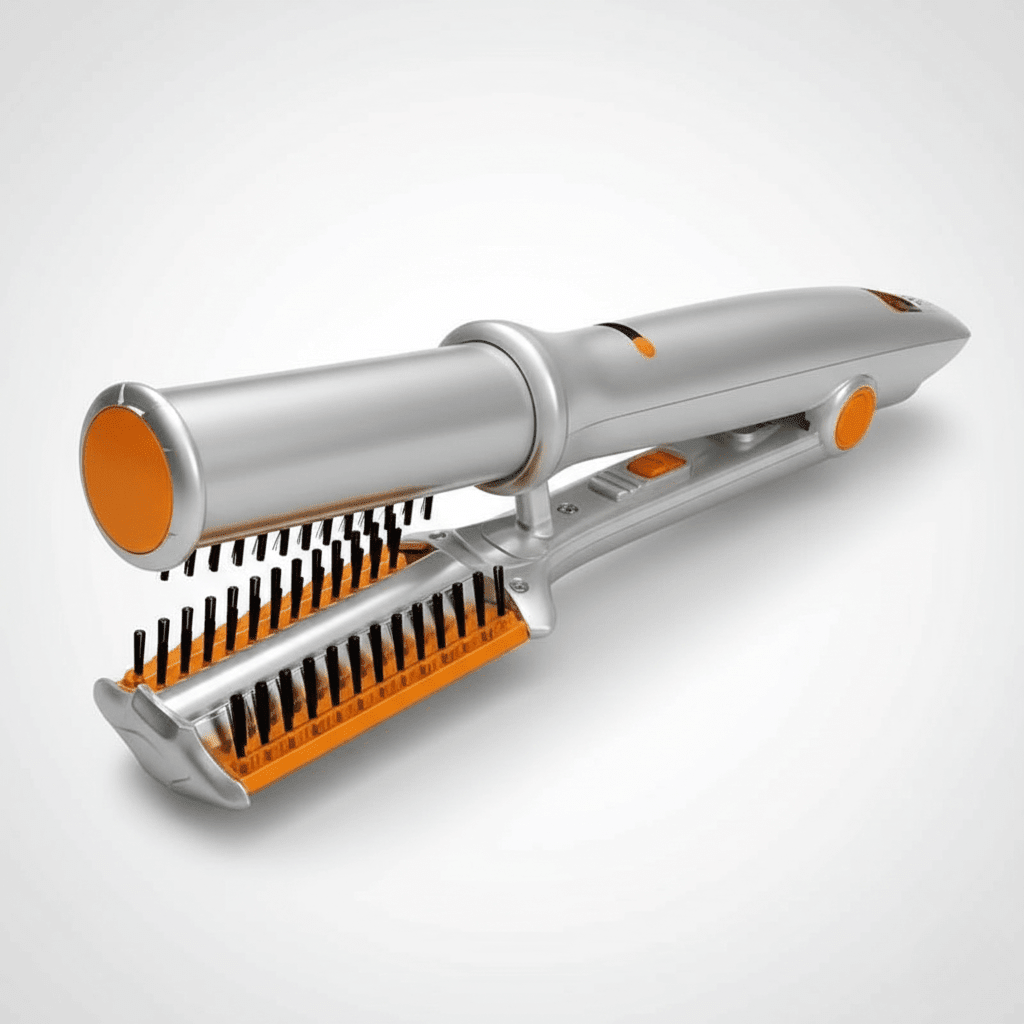 2-in-1 Rotating Hair Brush – Auto-Spin Styling Smoothing & Straightening - Our Family House