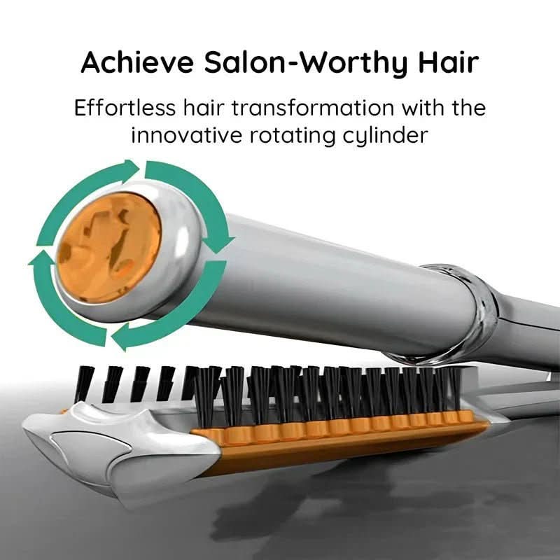 2-in-1 Rotating Hair Brush – Auto-Spin Styling Smoothing & Straightening - Our Family House