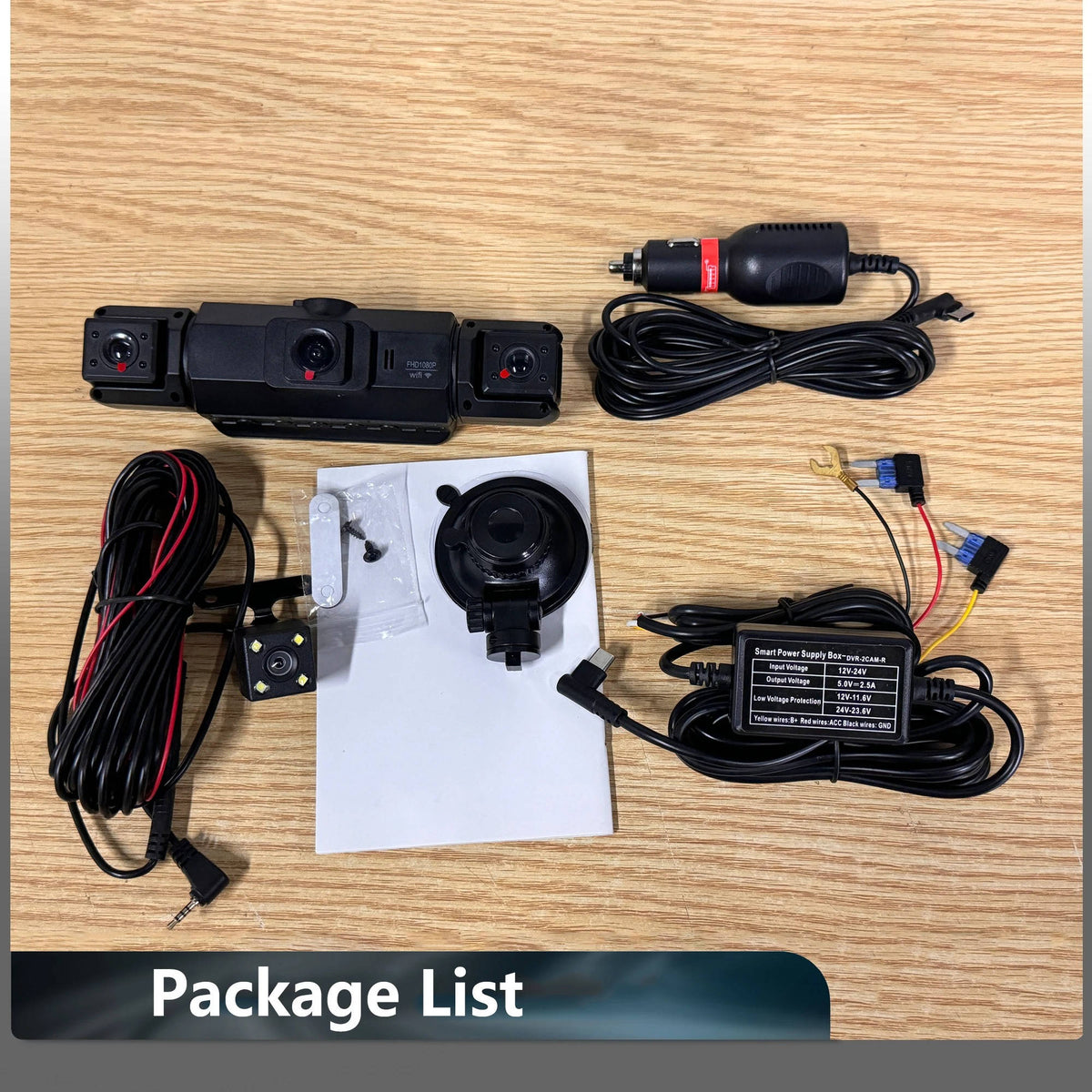 4-Channel Car Dash Cam Front, Rear and Sides with Night Vision and Wireless App Connection - Our Family House