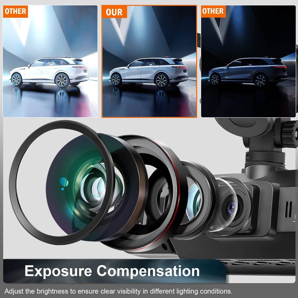 4-Channel Car Dash Cam Front, Rear and Sides with Night Vision and Wireless App Connection - Our Family House