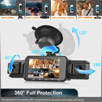 4-Channel Car Dash Cam Front, Rear and Sides with Night Vision and Wireless App Connection - Our Family House