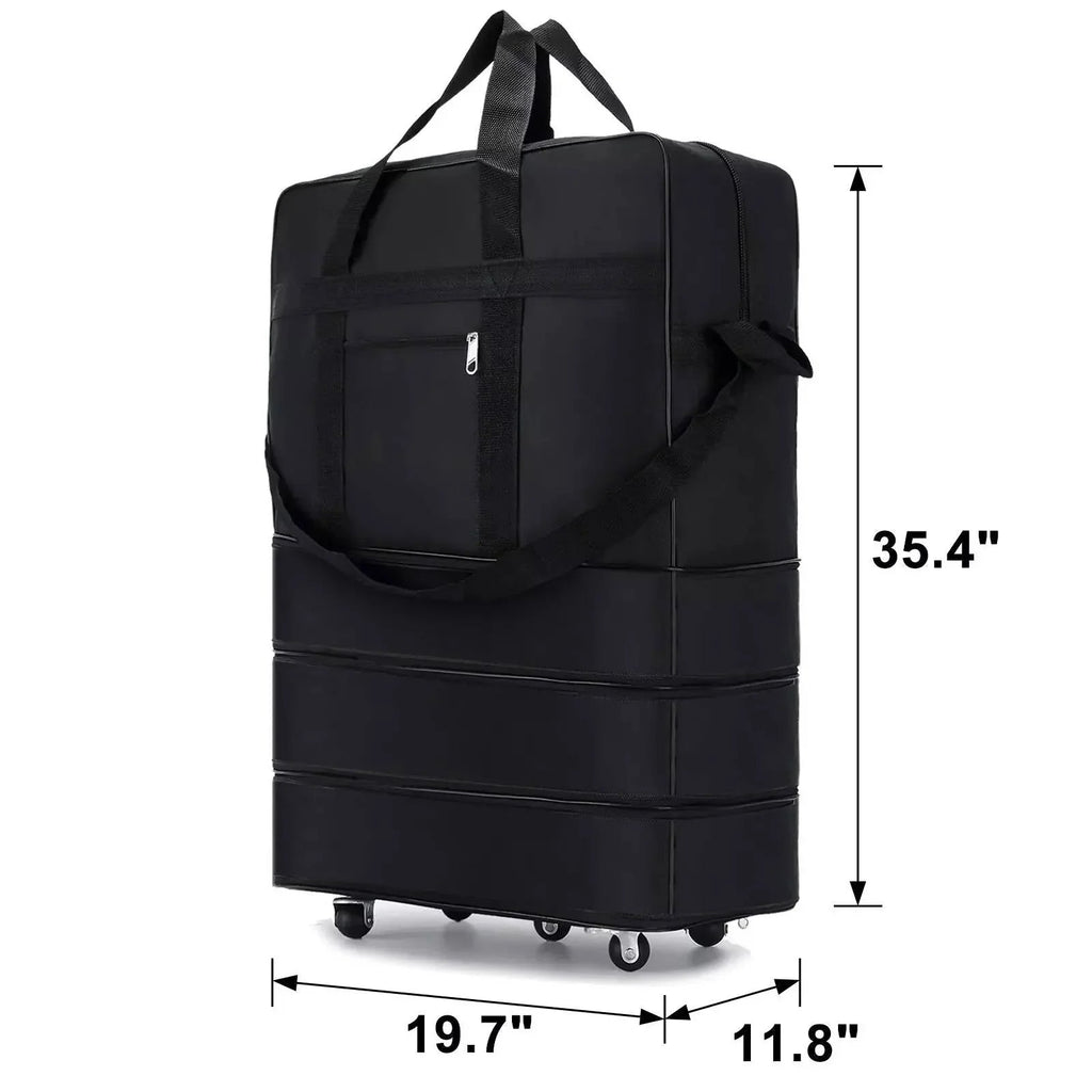 42 Inch Wheeled Duffle Bag with Five Rotating Wheels and Expandable Storage - Our Family House