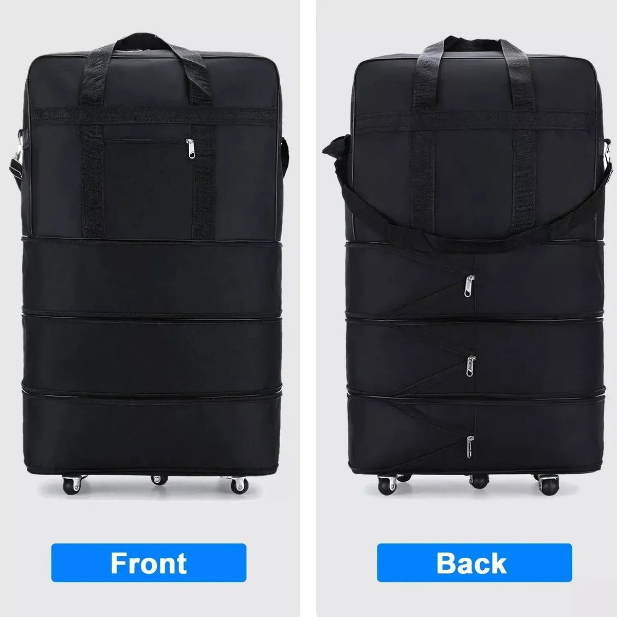 42 Inch Wheeled Duffle Bag with Five Rotating Wheels and Expandable Storage - Our Family House