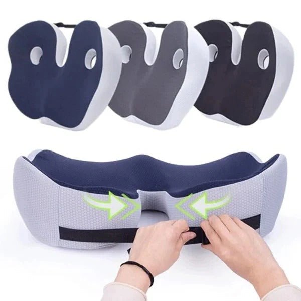 Adjustable Memory Foam Sit Bone Relief Seat Cushion - Our Family House