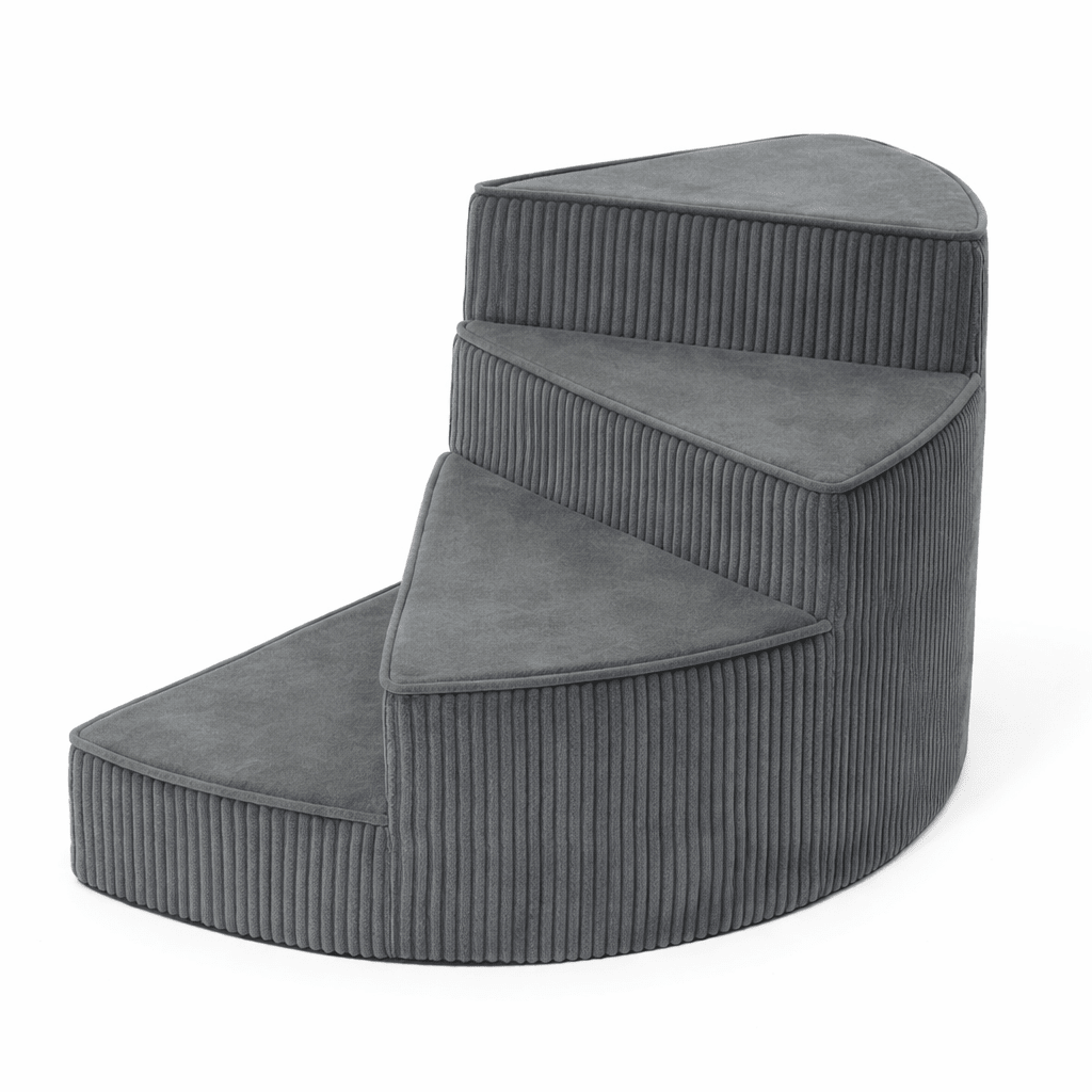 Foam Dog Stairs for Bed – Non-Slip 2 and 3 Step Pet Steps with Washable Cover - Our Family House